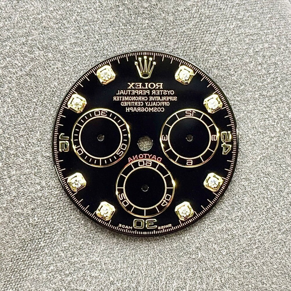 Rolex Daytona Black Diamond Dial Yellow Gold