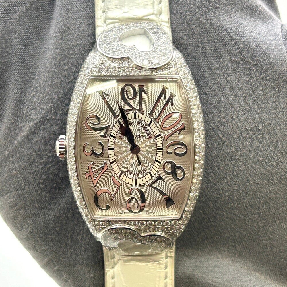 Franck Muller Cintree Curvex Coeur 2852 Sc Relief Hj White Gold