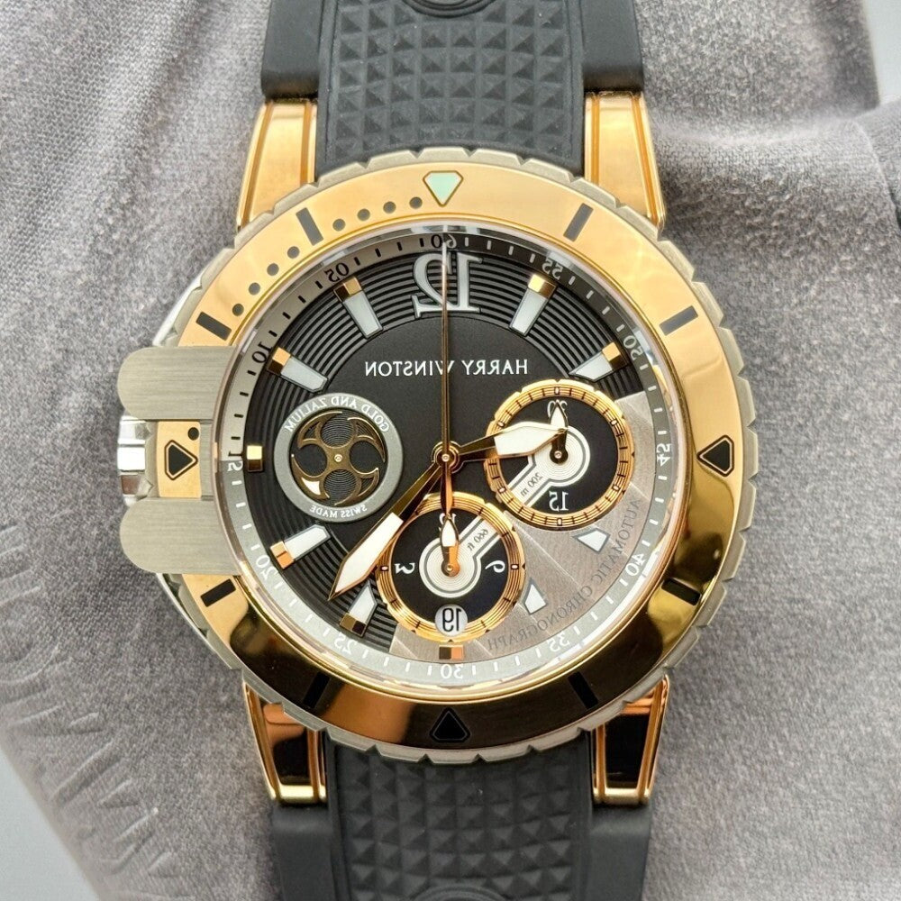 Harry Winston Ocean Diver Oceach44Rz005 Rose Gold And Zalium