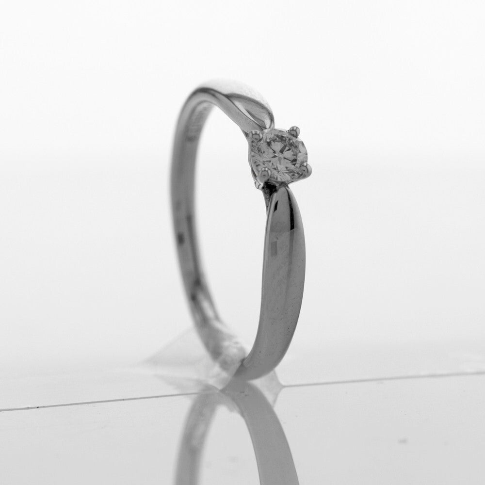 Tiffany & Co Diamond Harmony Solitaire Ring 0.17 Carats Platinum