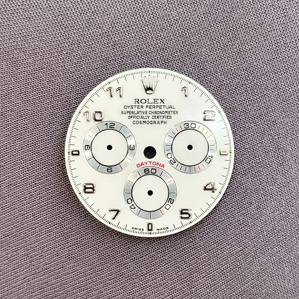 Daytona White Arabic Dial White Gold