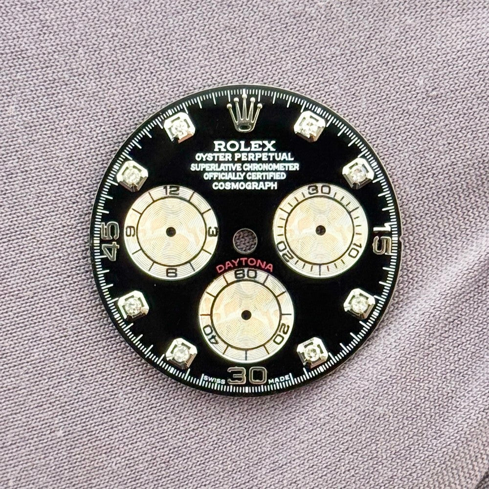 Rolex Daytona Black Diamond Silver Subdials Dial 126509 / 126519Ln White Gold