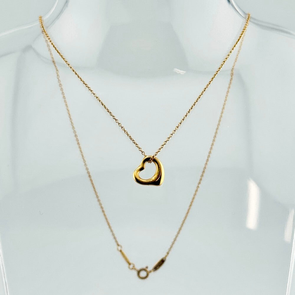 Tiffany & Co Elsa Peretti Heart Necklace Yellow Gold