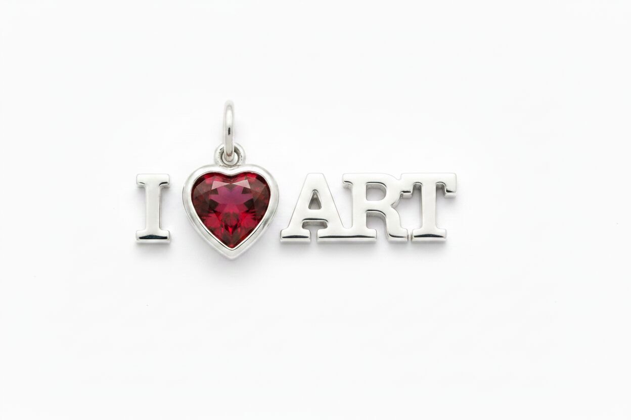 "I Love Art" Pendant Necklace