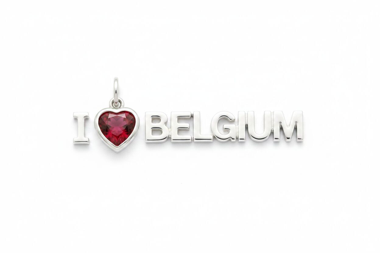 "I Love Belgium" Pendant Necklace
