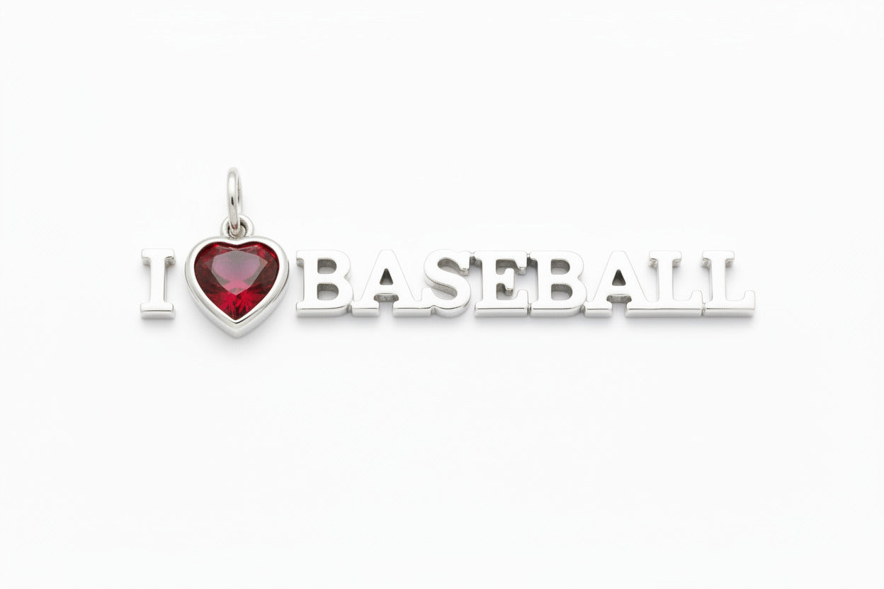 "I Love Baseball" Pendant Necklace