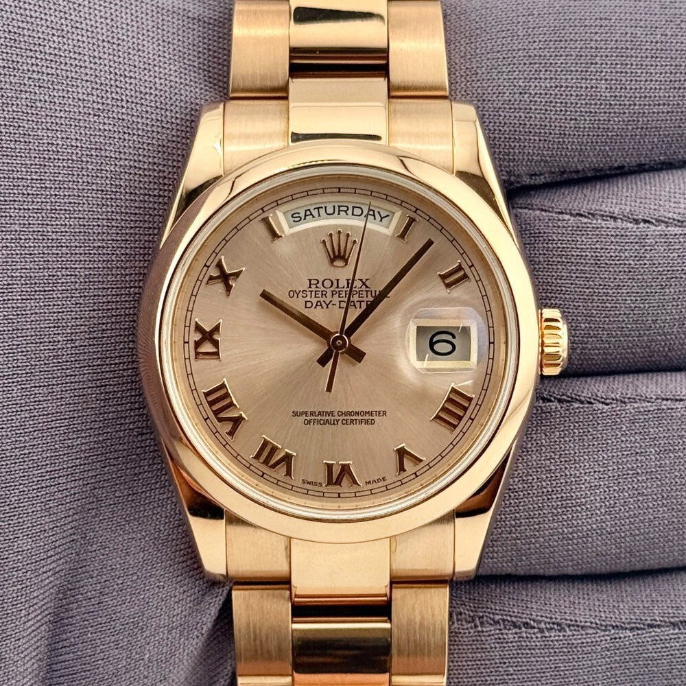 Rolex Day-Date 36Mm 118205 Rose Gold