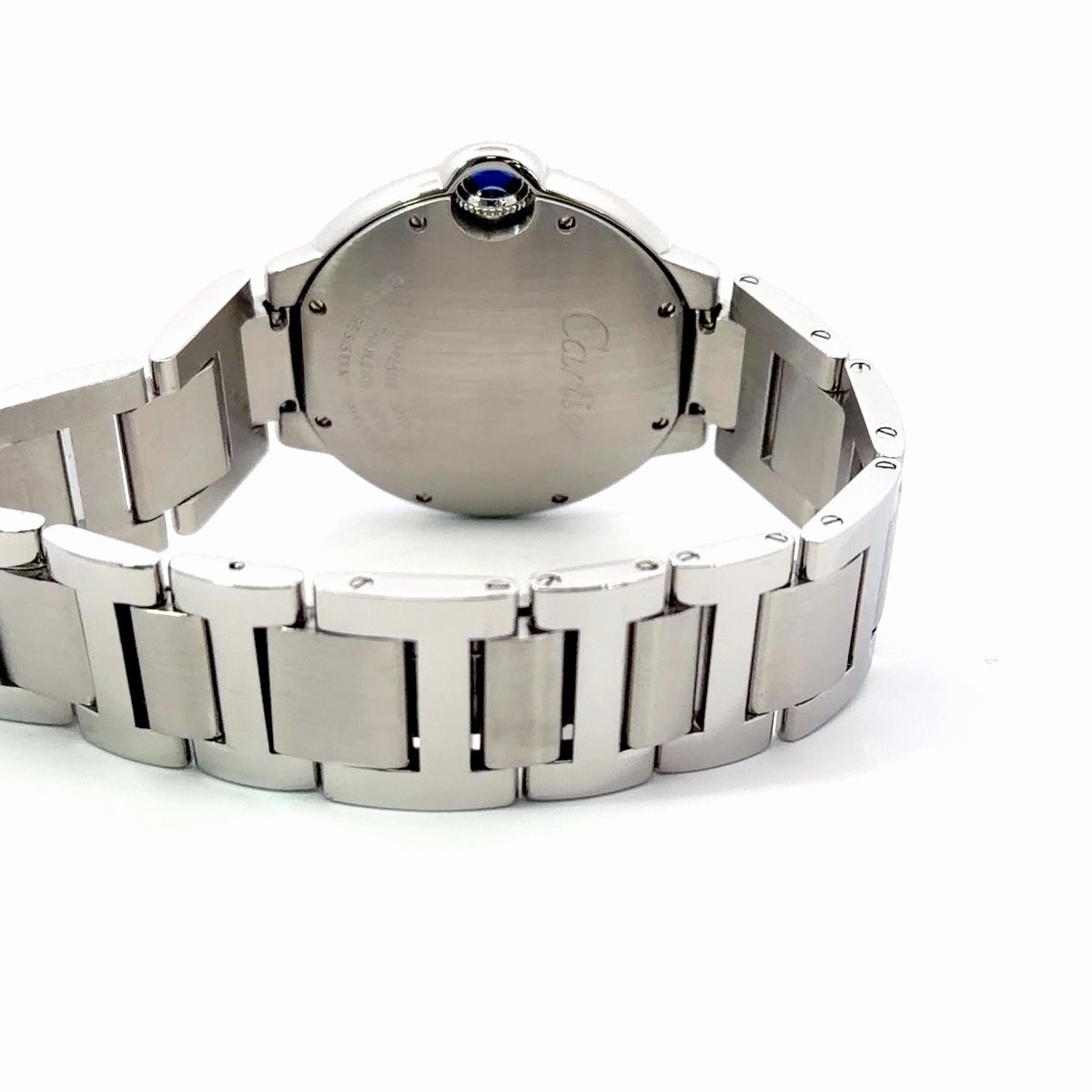 Womens Cartier Ballon Bleu Steel Diamond Panther Watch