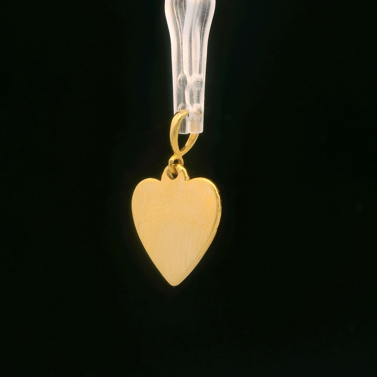 14K Yellow Gold Heart Pendant / Charm Small Dainty Polished Heart with Bail