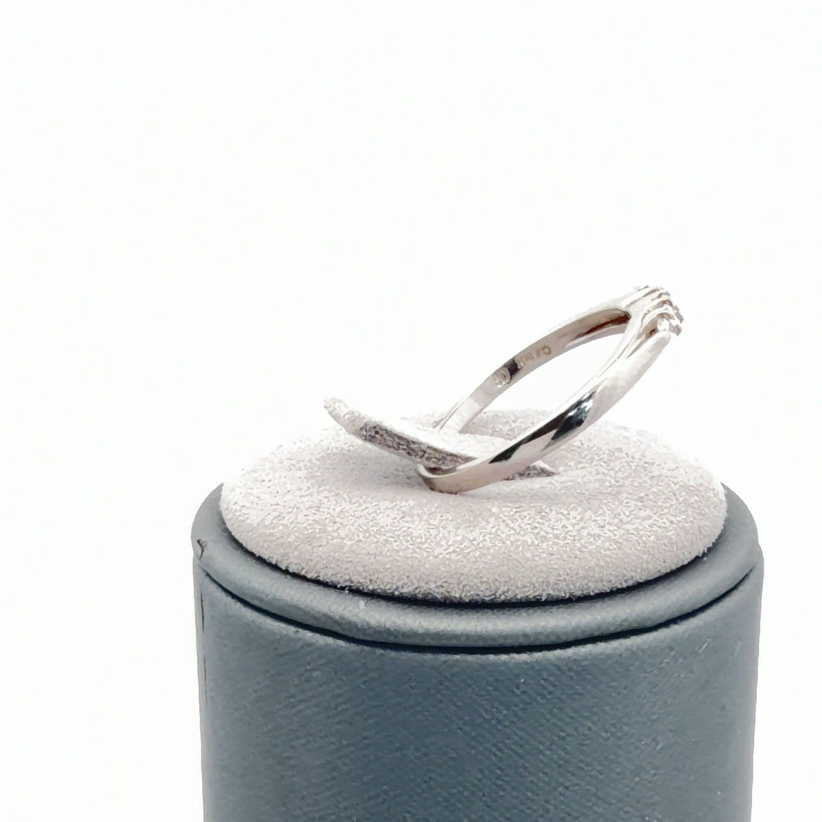 14K White Gold Diamond Band 0.20 CTW Round-Cut Lab-Grown Diamonds Size 7.5
