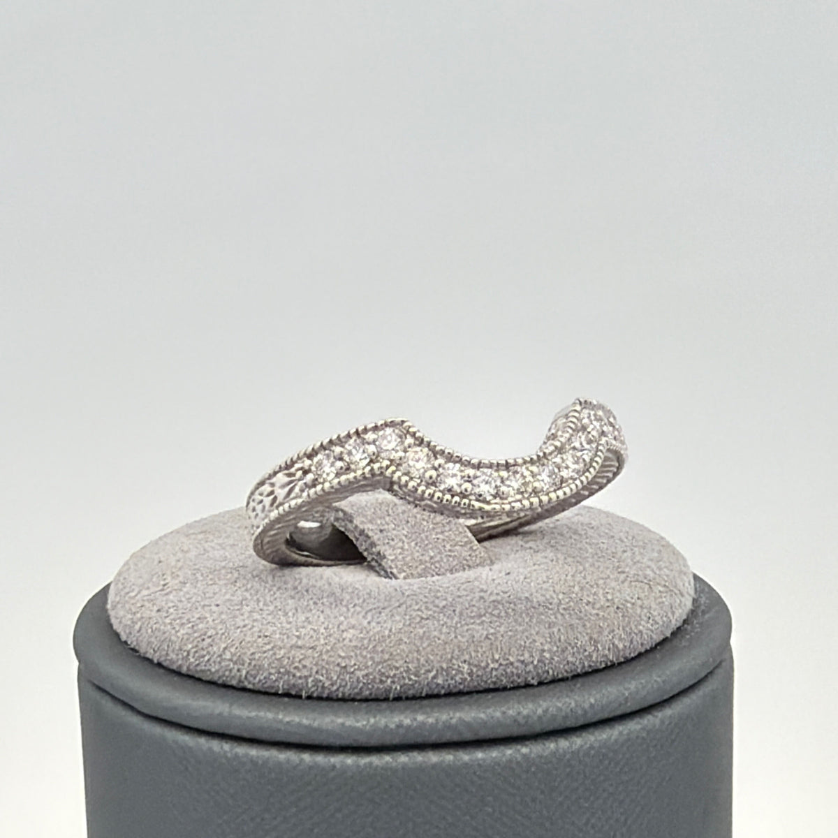 14K White Gold 0.40ctw Diamond Enhancer Band Size 7.75 for Engagement Ring