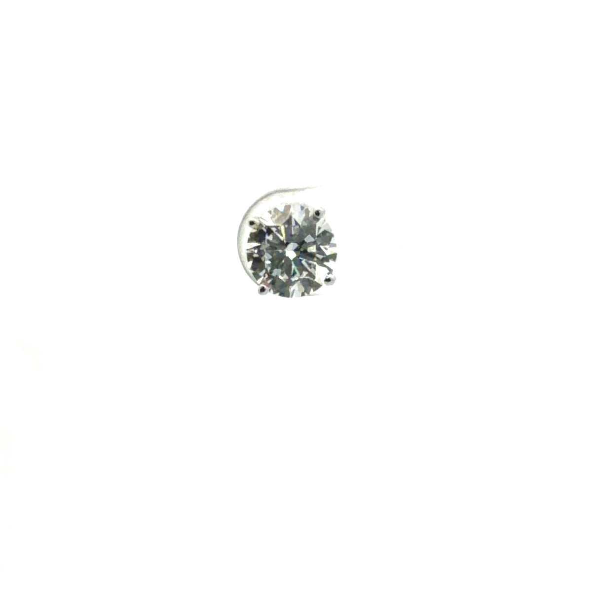 14K White Gold 3.03ctw Lab Grown Diamond Martini Set Screw Back Earrings
