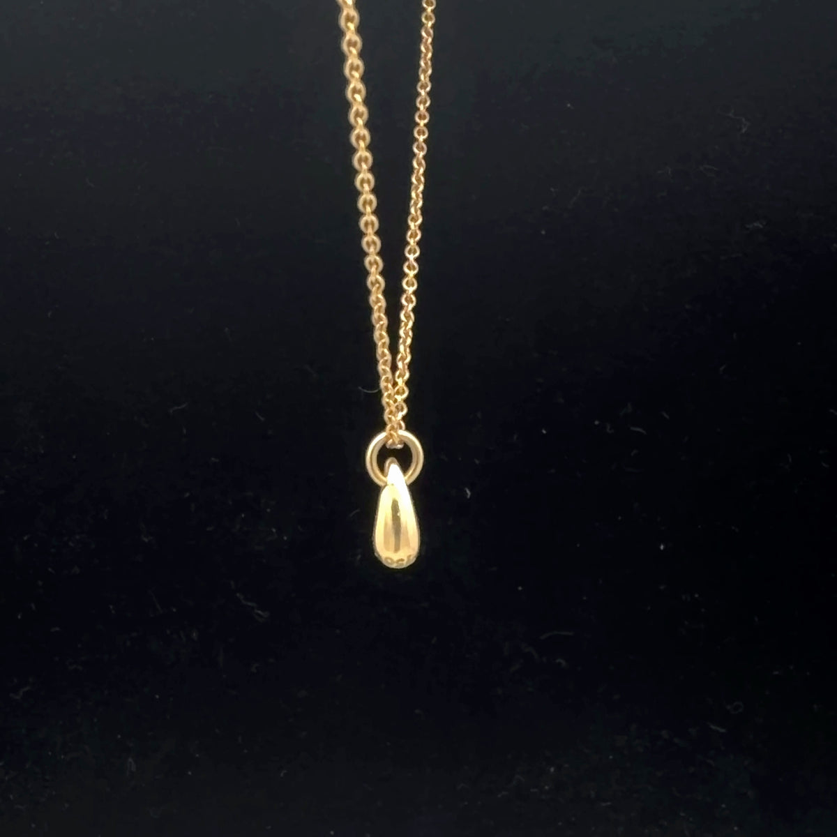Tiffany & Co 18K Yellow Gold Elsa Peretti Teardrop Necklace