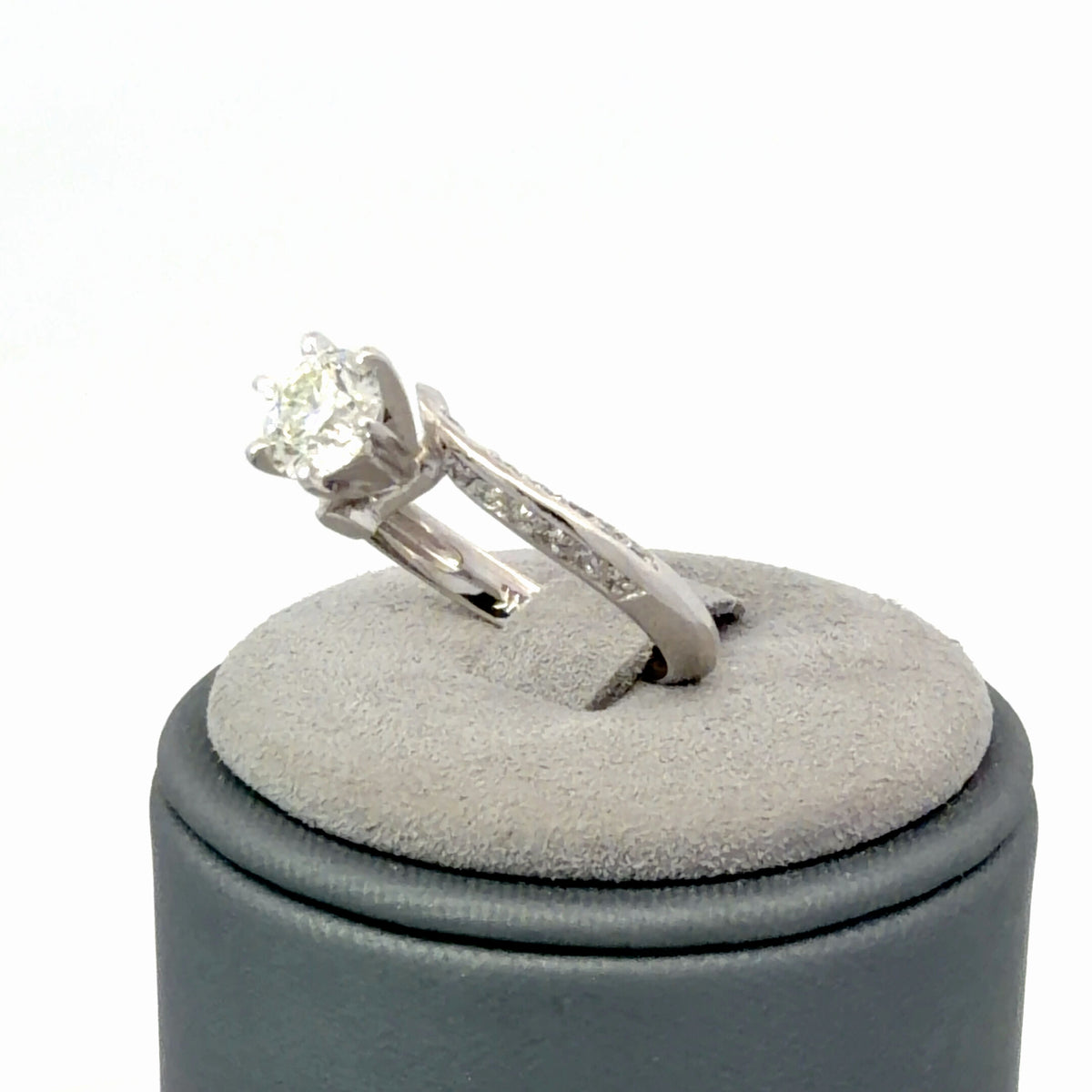 14K White Gold Lab Grown Diamond Engagement Ring, Center 0.70 CTW, Size 6