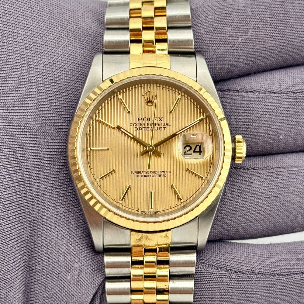 Rolex Datejust 36Mm 16233 Steel And Yellow Gold