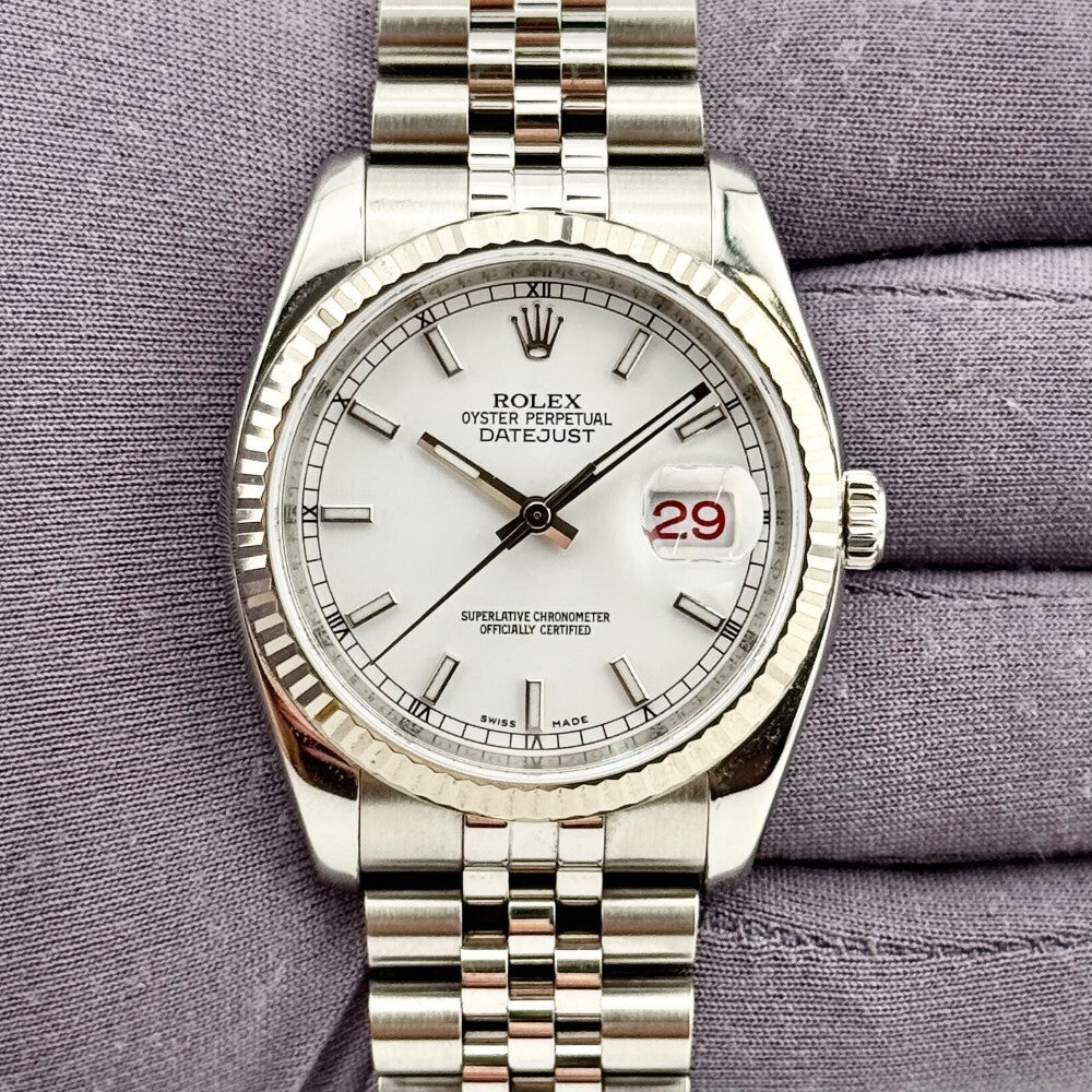 Rolex Datejust 36Mm 116234 Steel And White Gold