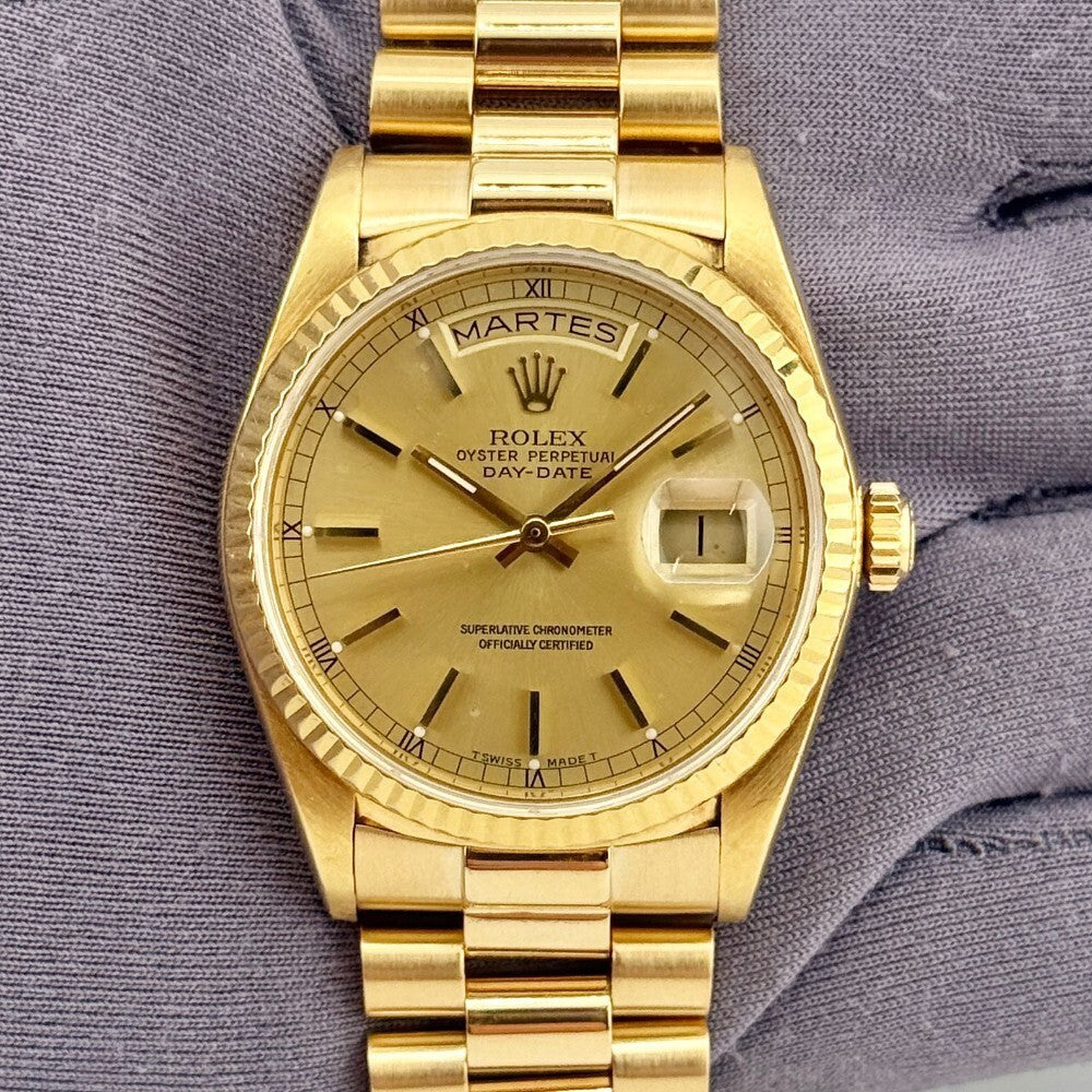 Rolex Day-Date 36Mm 18038 Yellow Gold