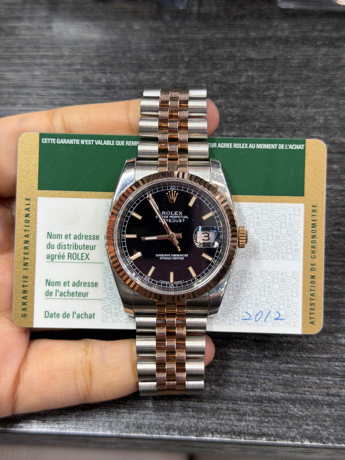 Rolex Datejust 36 Stainless Steel & Rose Gold Watch