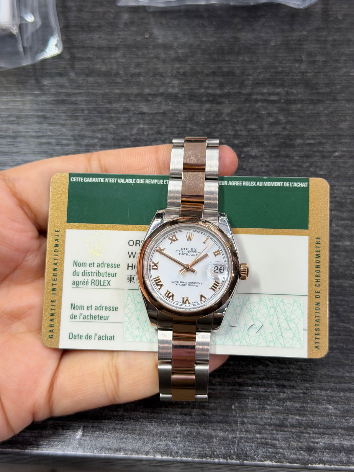 Rolex Datejust 31 Stainless Steel & Rose Gold Watch