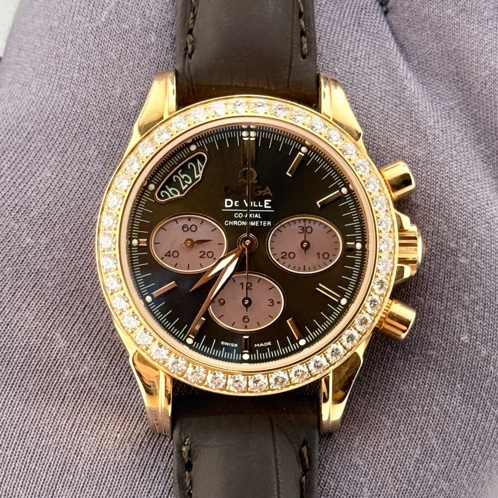 Omega De Ville Co-Axial Chronograph 35 422.58.35.50.13.001 Rose Gold