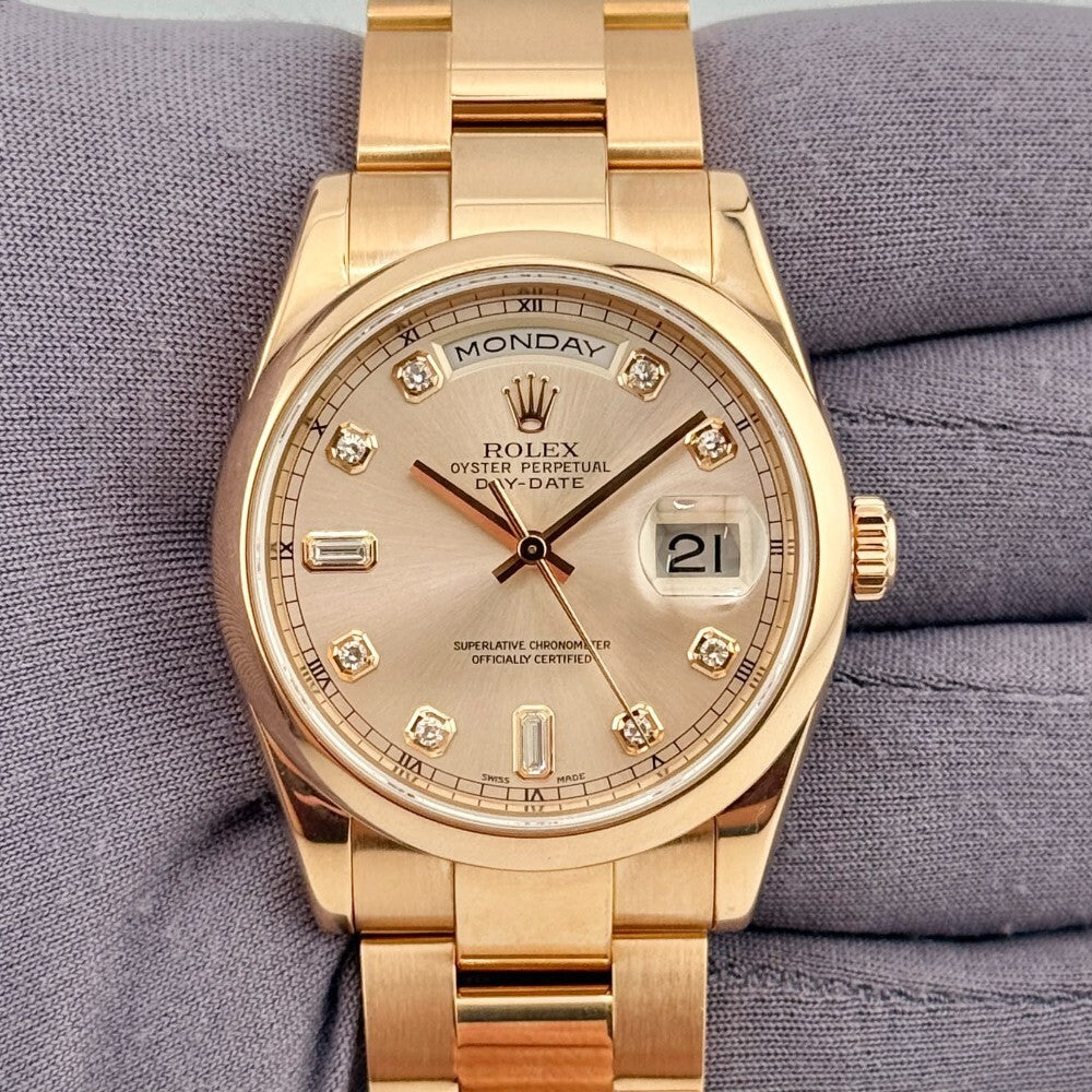 Rolex Day-Date 36Mm 118205 Rose Gold