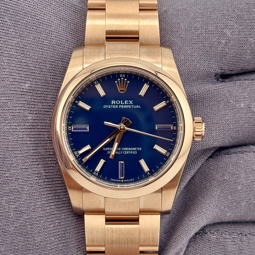 Rolex Oyster Perpetual 34Mm 124205 Rose Gold