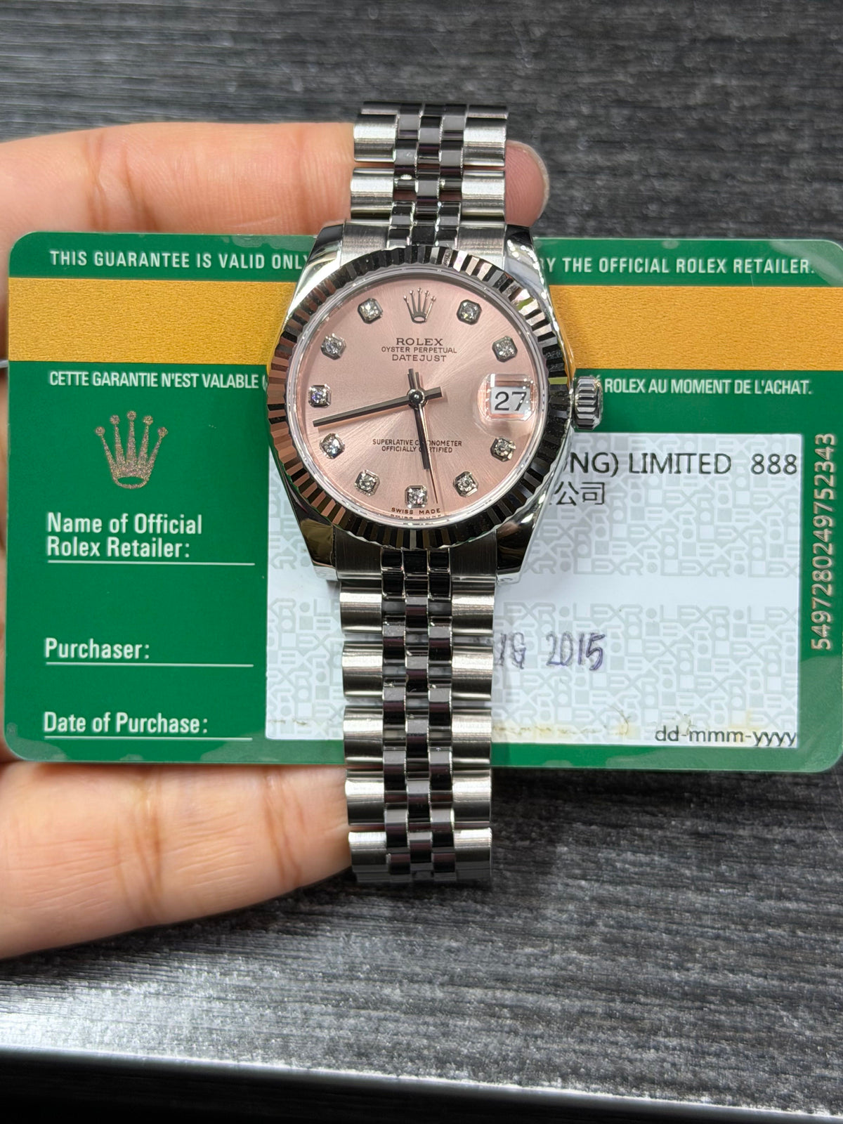 Rolex Datejust 31 Stainless Steel Watch