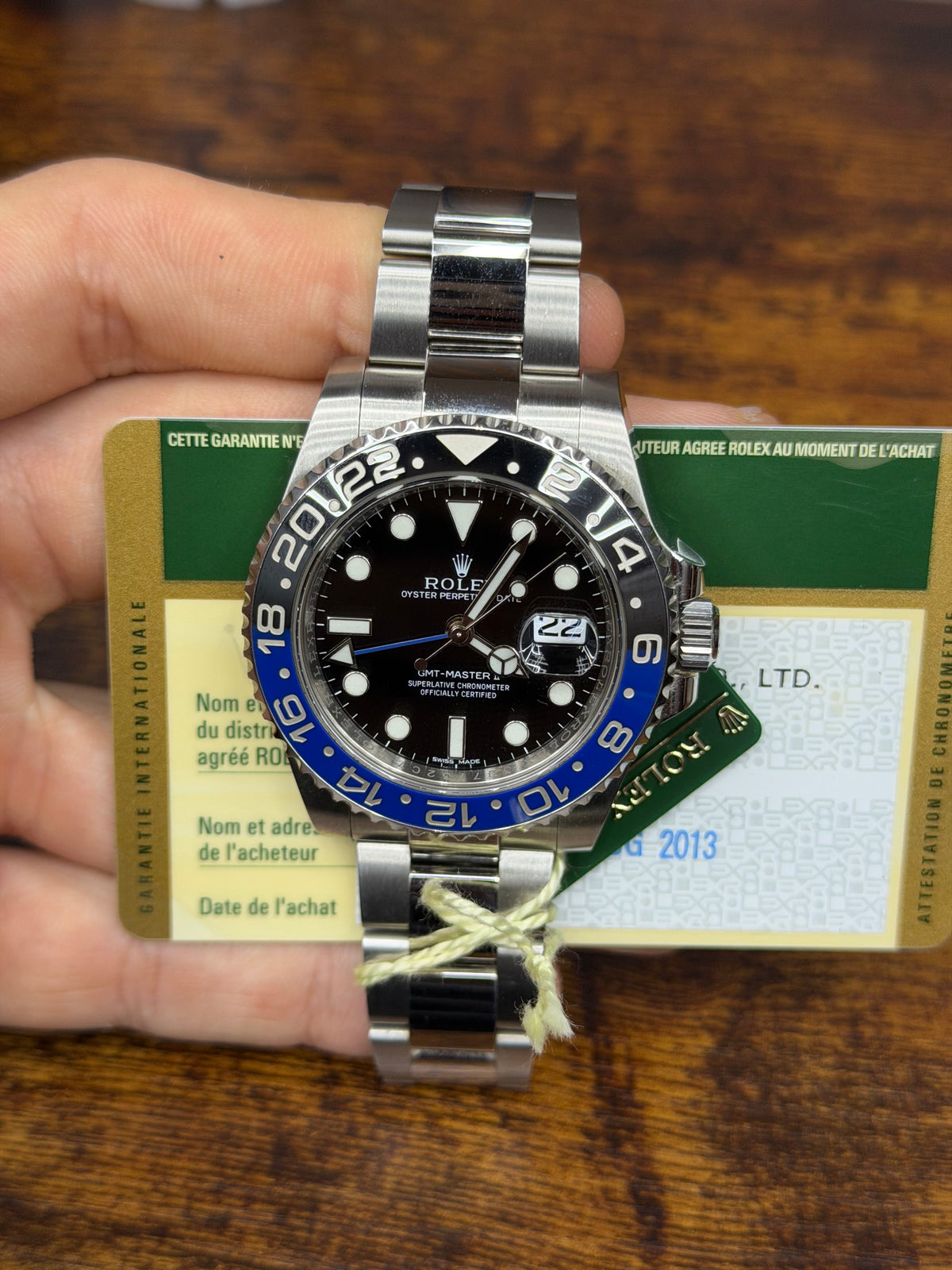 Rolex Gmt-Master Ii 'Batman' Stainless Steel Watch