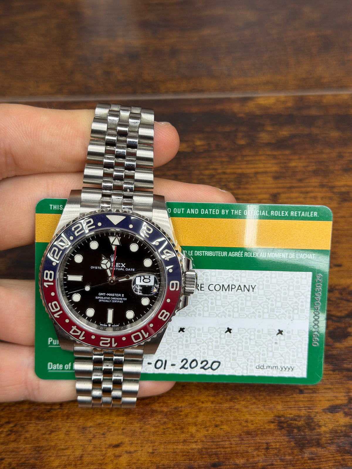 Rolex Gmt-Master Ii Pepsi Stainless Steel Watch