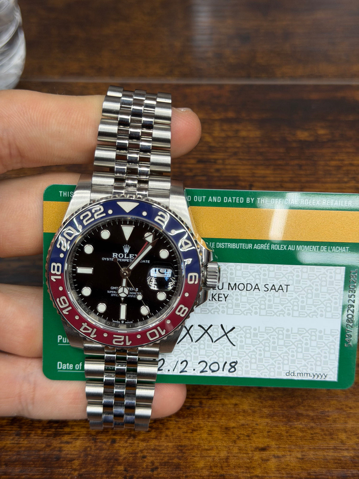 Rolex Gmt-Master Ii Pepsi Stainless Steel Watch