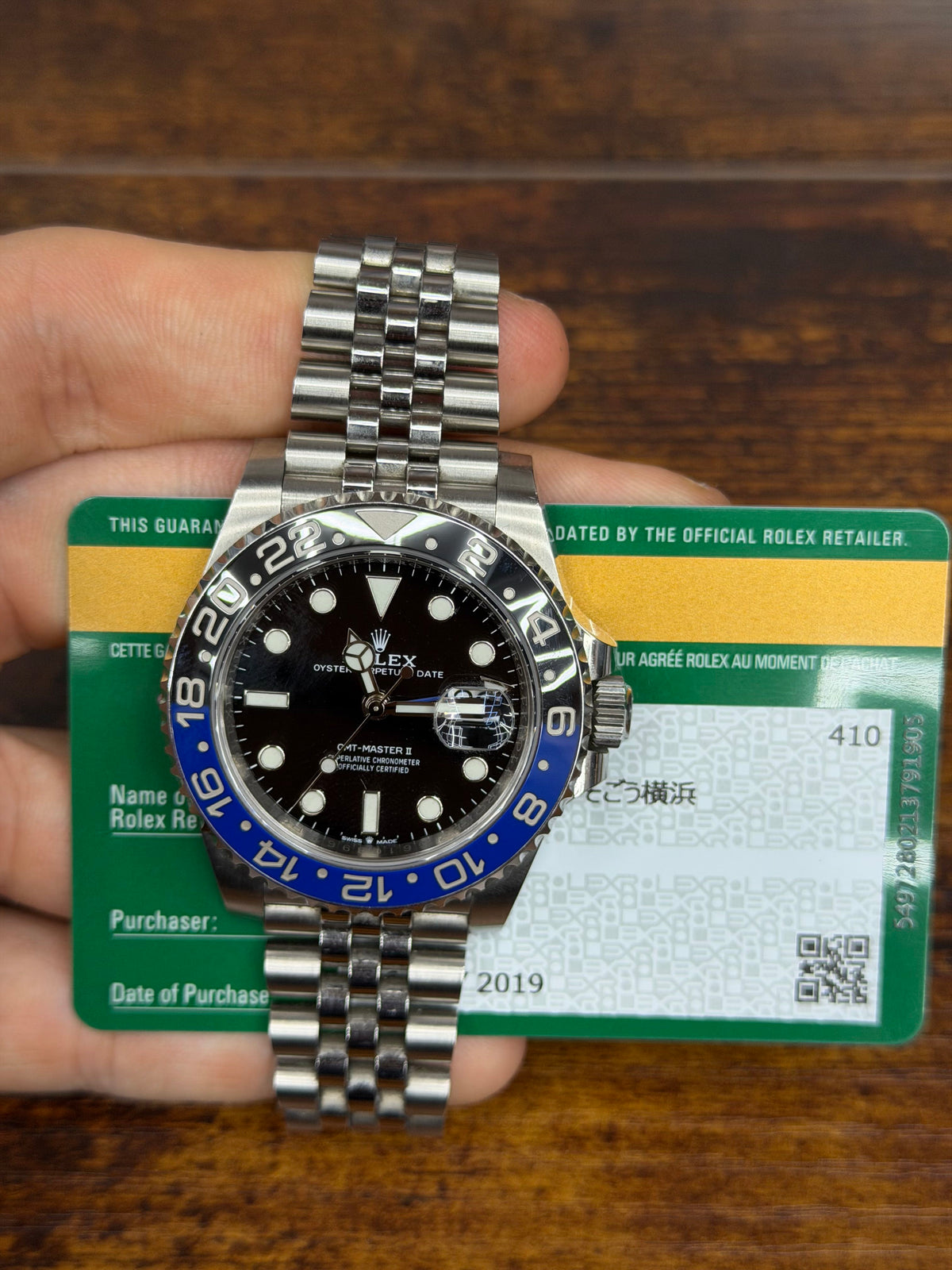 Rolex Gmt-Master Ii Batgirl Stainless Steel Watch