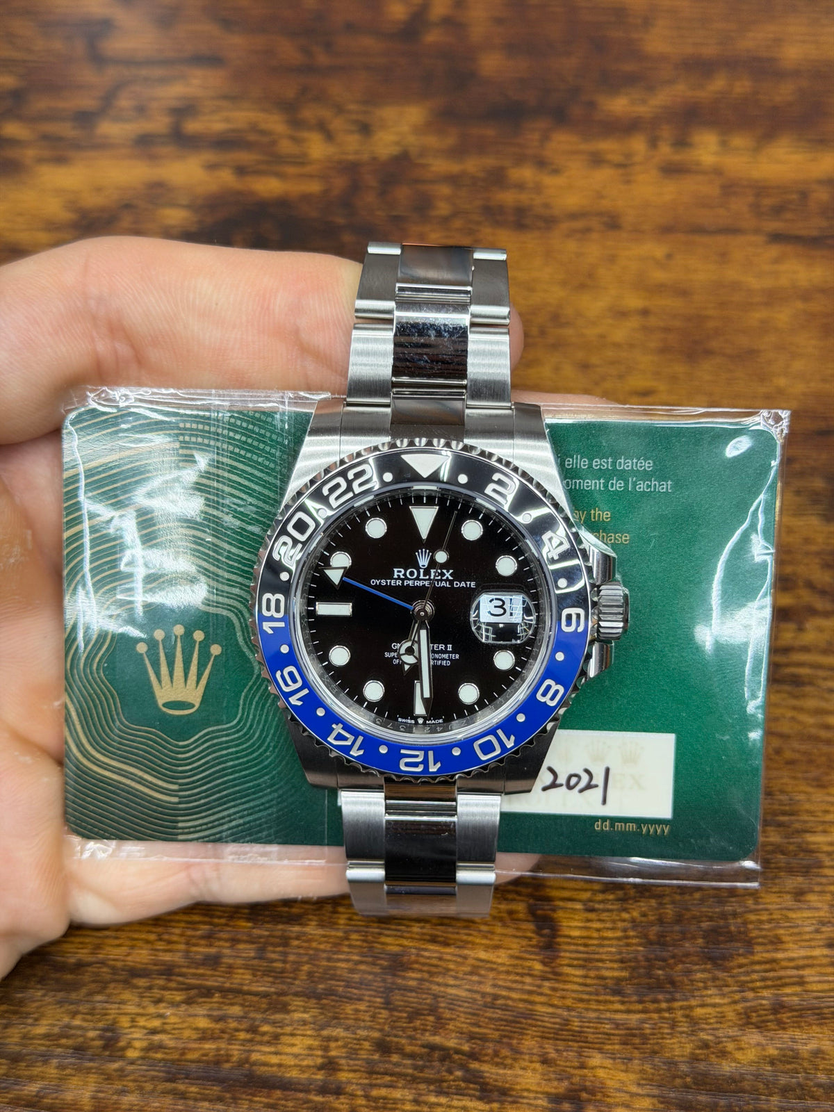 Rolex Gmt-Master Ii Batman Stainless Steel Watch