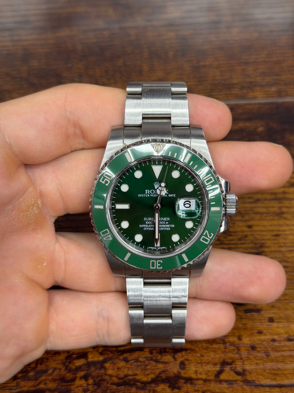 Rolex Submariner Hulk Stainless Steel Watch