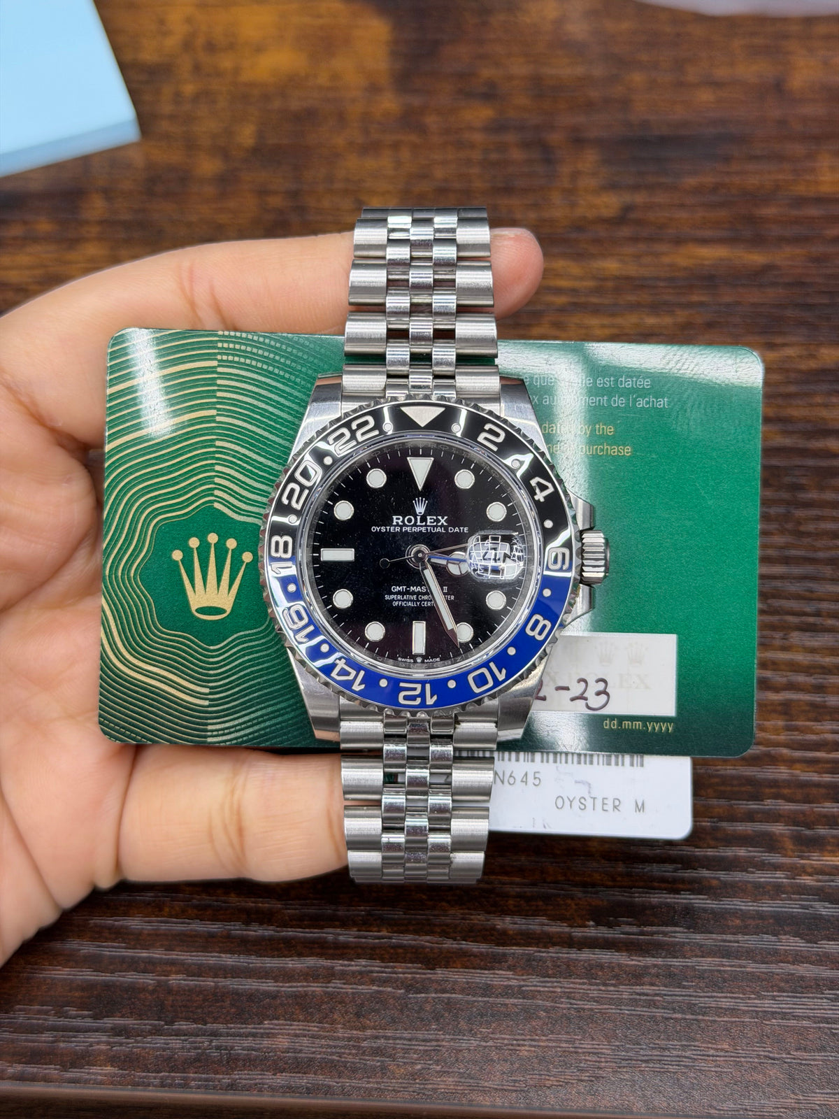 Rolex Gmt-Master Ii 'Batgirl ' Stainless Steel Watch