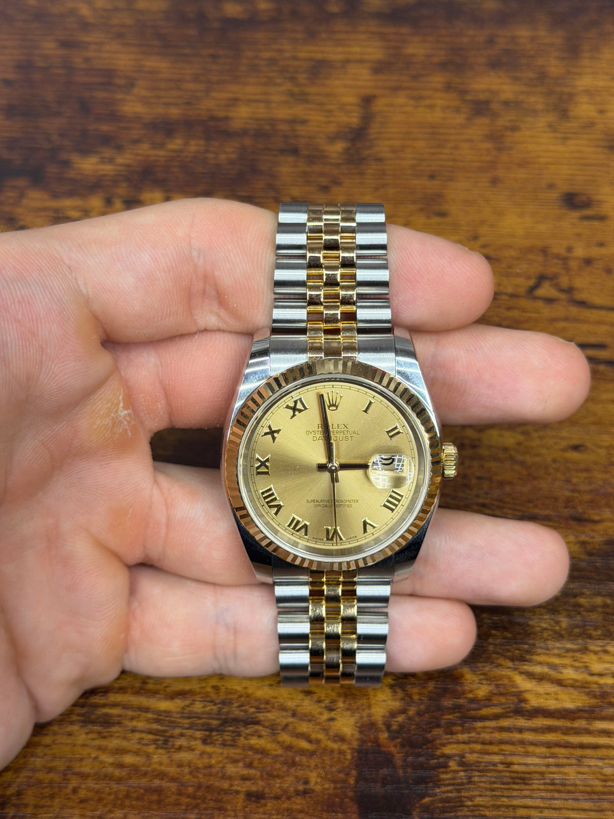 Rolex Datejust 36 Stainless Steel & Yellow Gold Watch