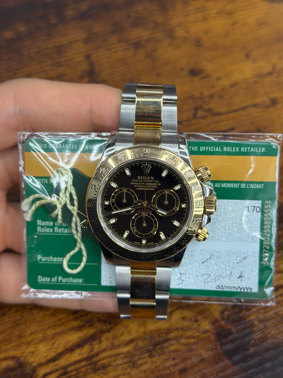 Rolex Daytona Stainless Steel & Yellow Gold Watch
