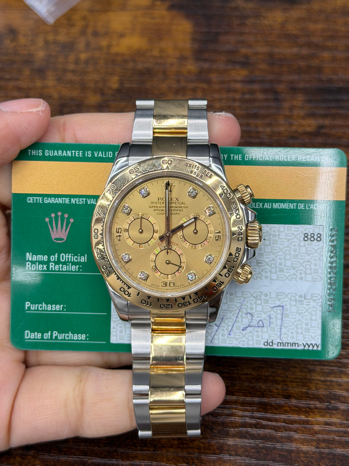 Rolex Daytona Stainless Steel & Yellow Gold Watch
