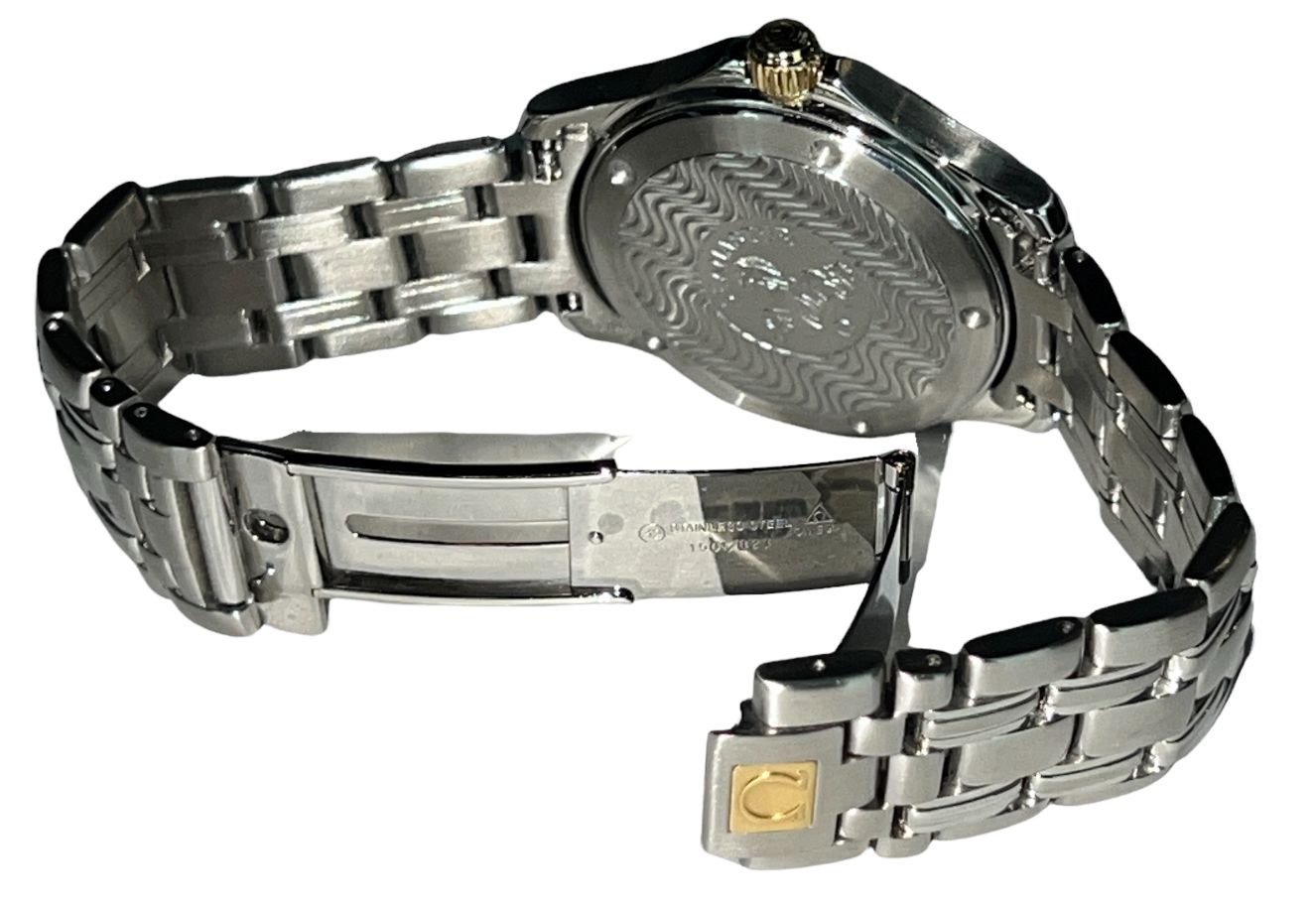 Mens Omega Seamaster Date 18K Gold