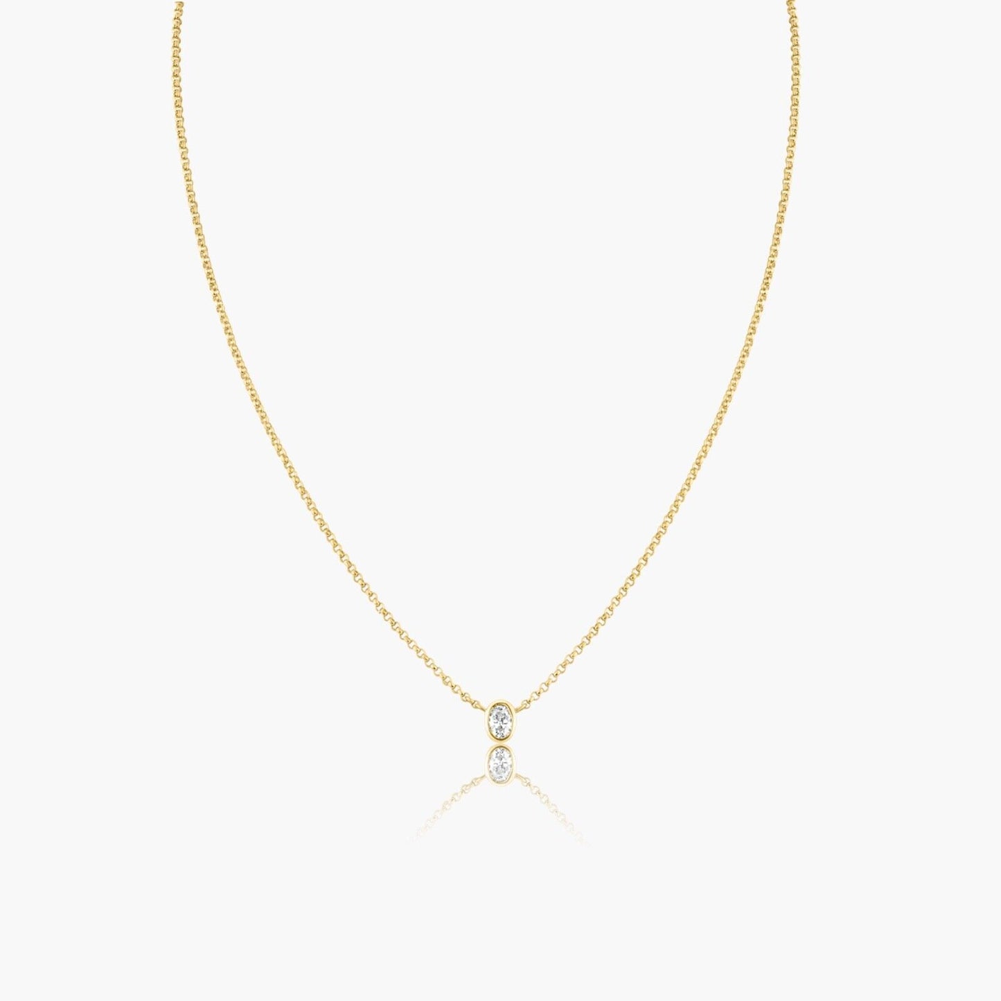 Gold Diamond Bezel Pendant - FREE WORLD-WIDE SHIPPING - WE ARE A JEWELRY STORE