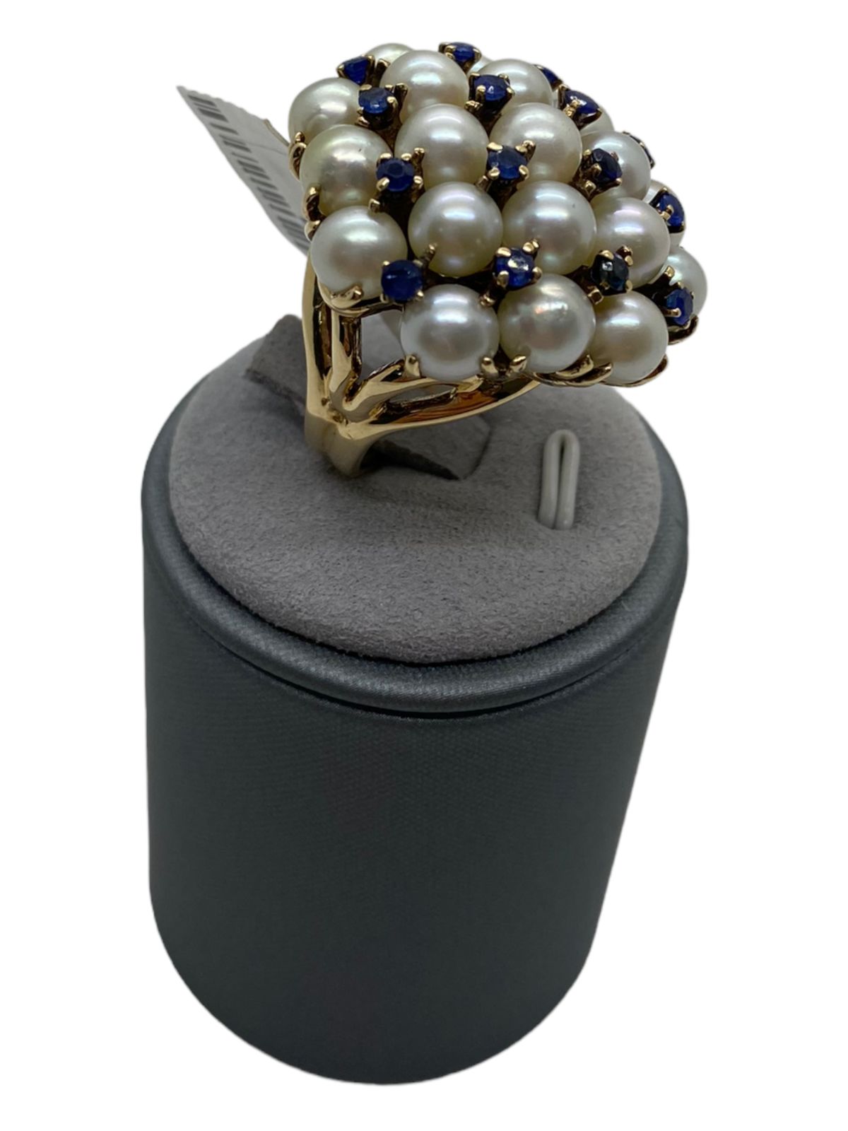 Gold Ring Pearls Sapphires (195758490188)