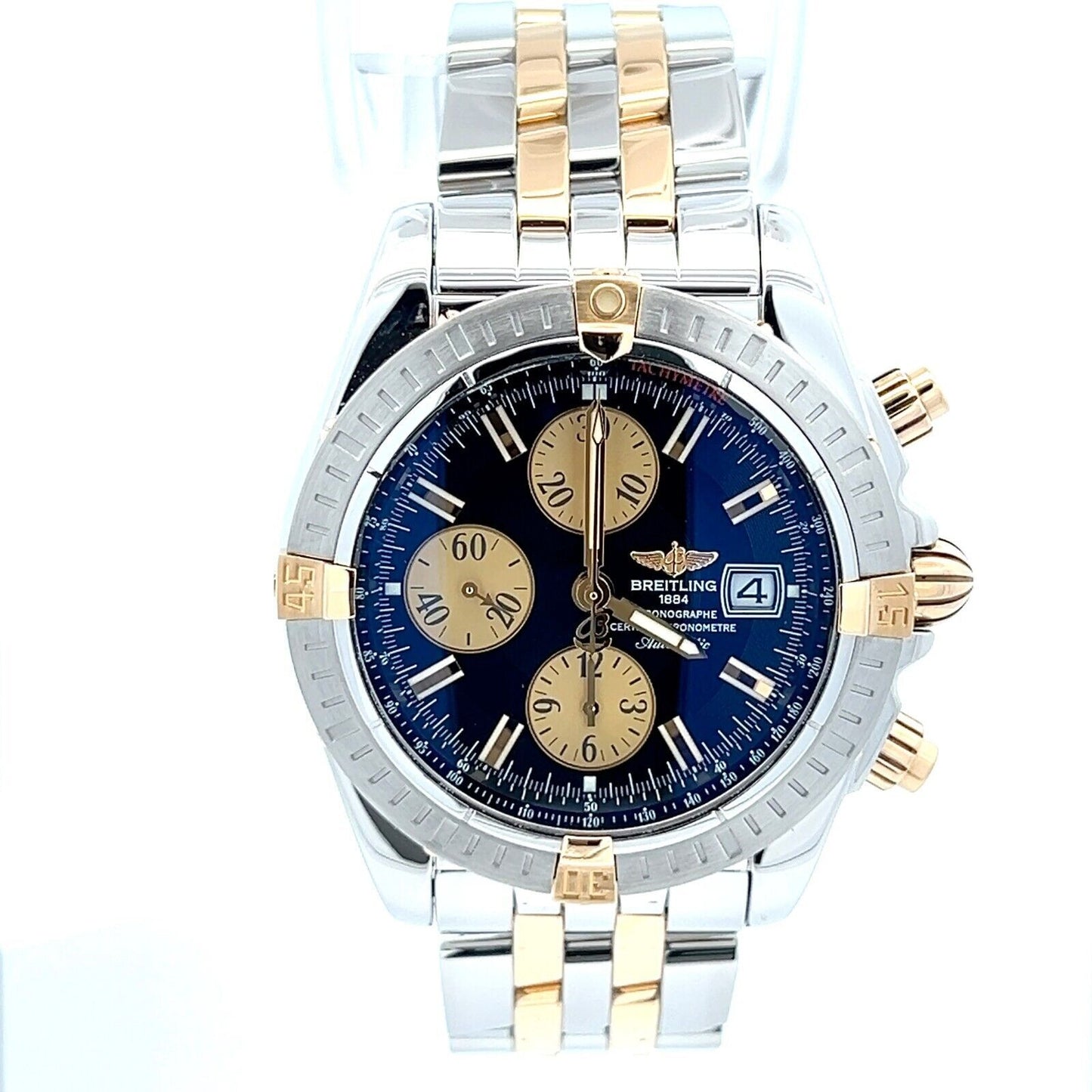 Mens Breitling Chronomat Evolution 18K Gold Watch