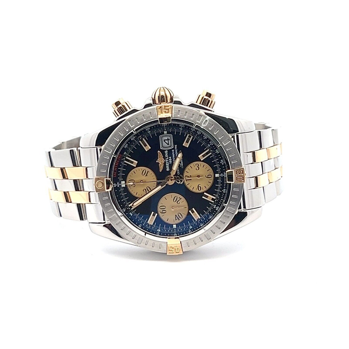 Mens Breitling Chronomat Evolution 18K Gold Watch
