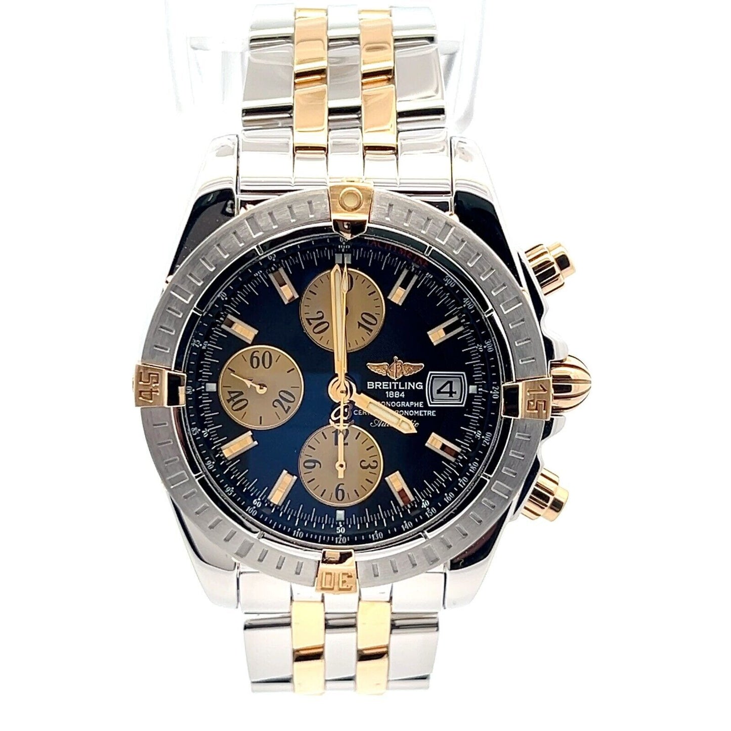 Mens Breitling Chronomat Evolution 18K Gold Watch