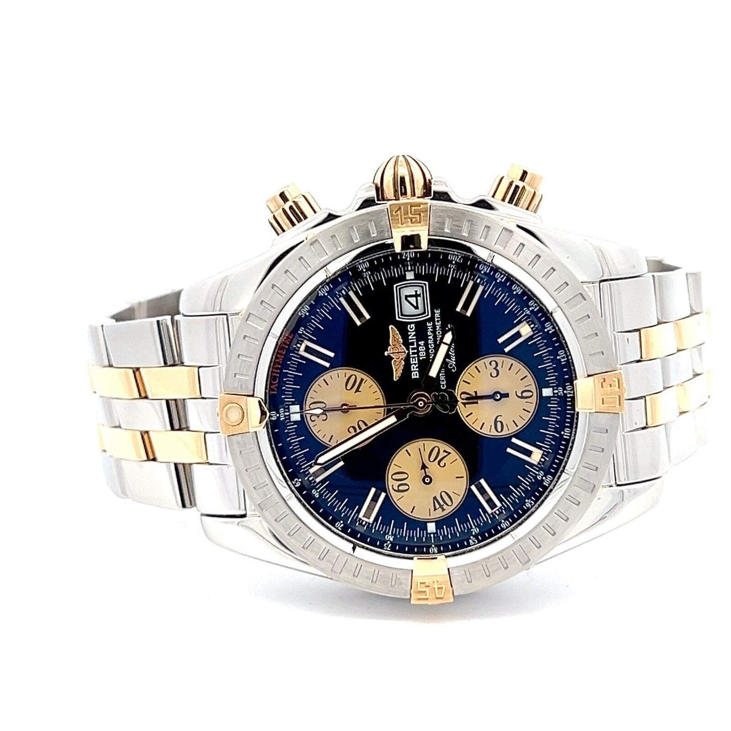 Mens Breitling Chronomat Evolution 18K Gold Watch