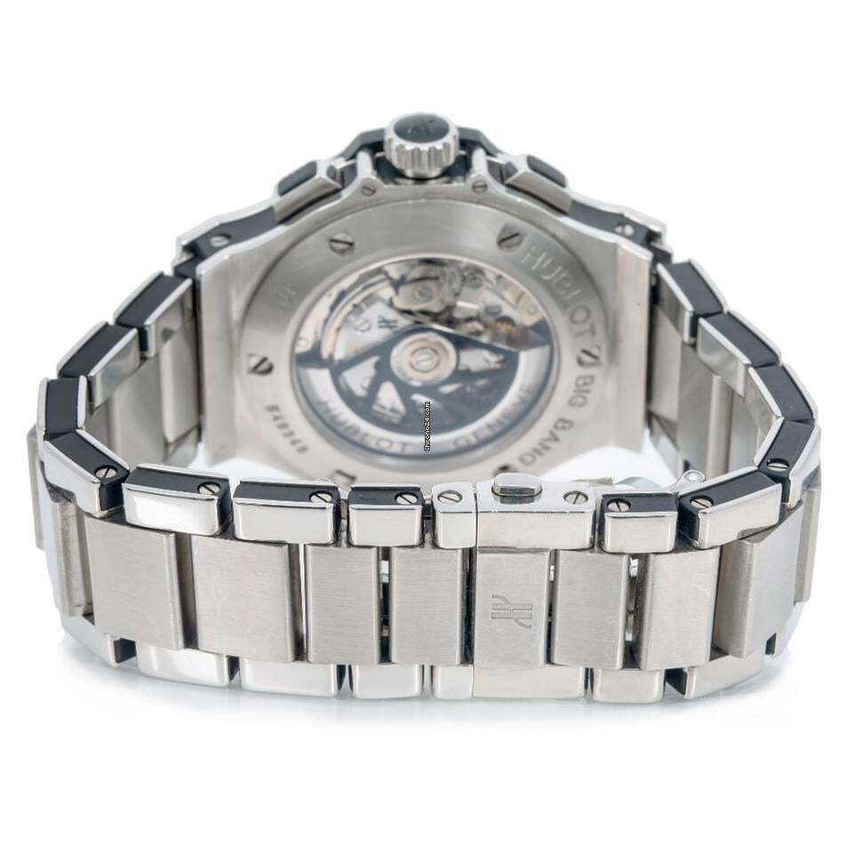 Hublot Big Bang 44 mm Automatic Men's Watch With Steel Case and Strap Authentic Luxury Timepiece