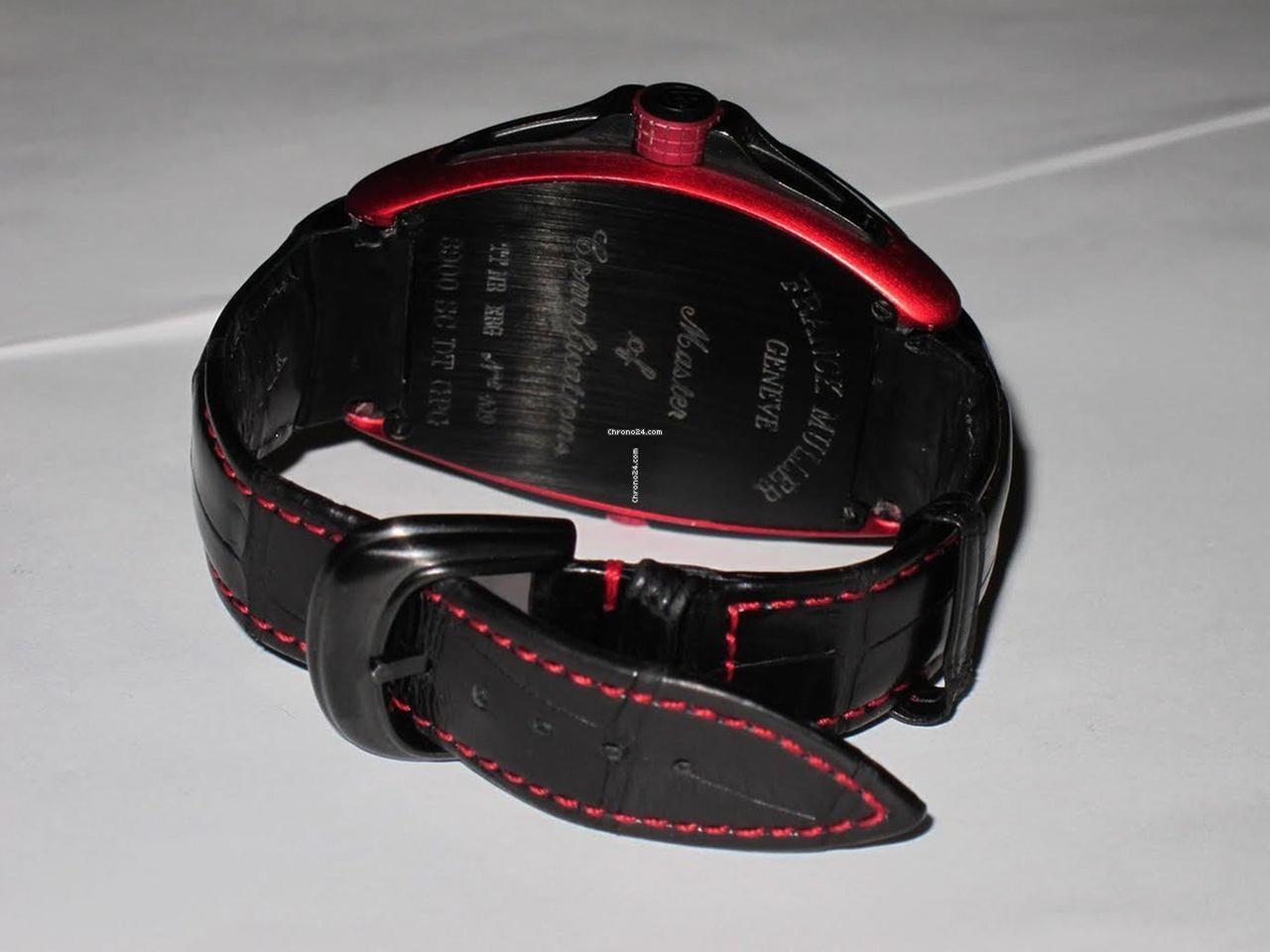 Franck Muller Conquistador GPG Automatic Men's Watch Titanium Case With Leather Strap Authentic Luxury Timepiece