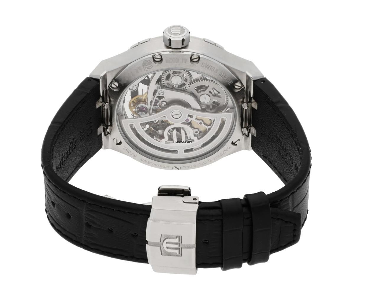 Maurice Lacroix AIKON Automatic Men's Watch Steel Case With Leather Strap Authentic Luxury Timepiece