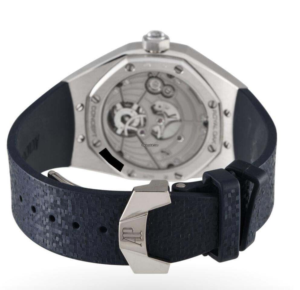 Audemars Piguet Royal Oak Concept Manual winding Men's Watch White Gold Case With Rubber Strap Authentic Luxury Timepiece