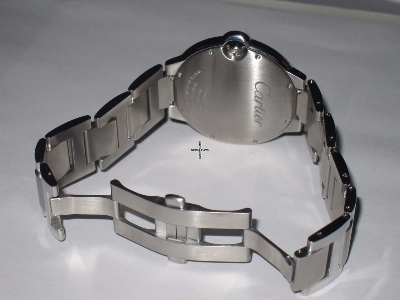 Cartier Ballon Bleu Automatic Men's Watch With Steel Case and Strap Authentic Luxury Timepiece