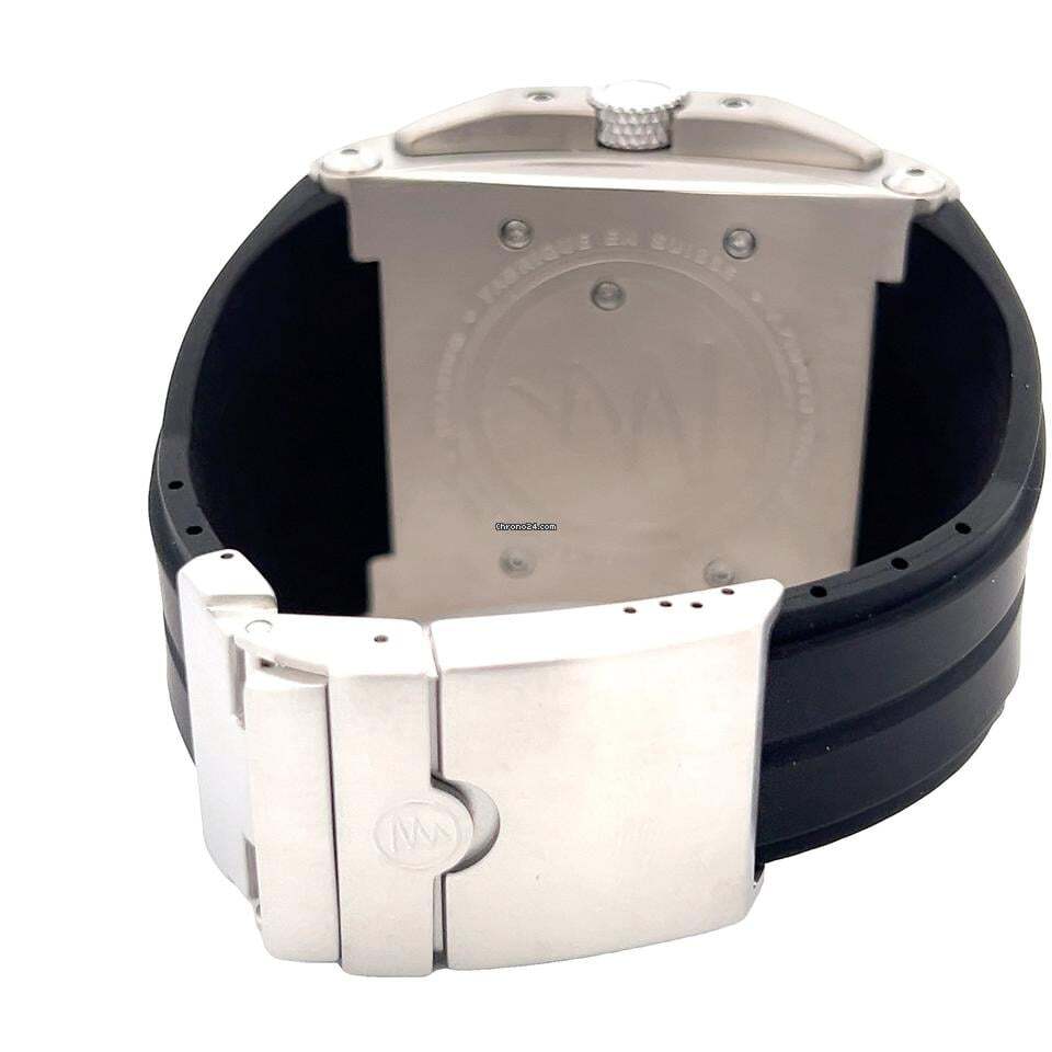 Azimuth Automatic Men's Watch Steel Case With Rubber Strap Authentic Luxury Timepiece